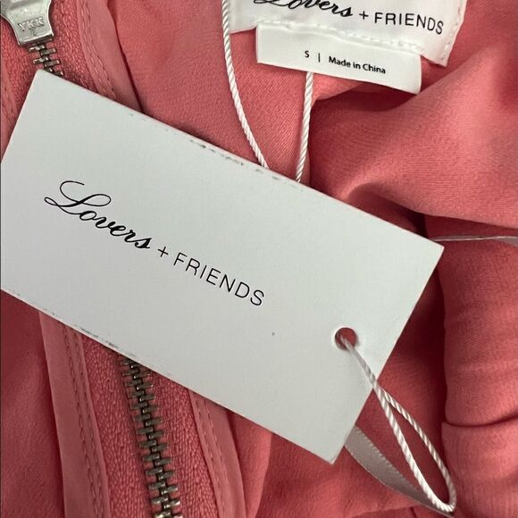 Lovers + Friends Anzen Strawberry Ice Strapless Front Slit Dress Gown - Picture 10 of 10